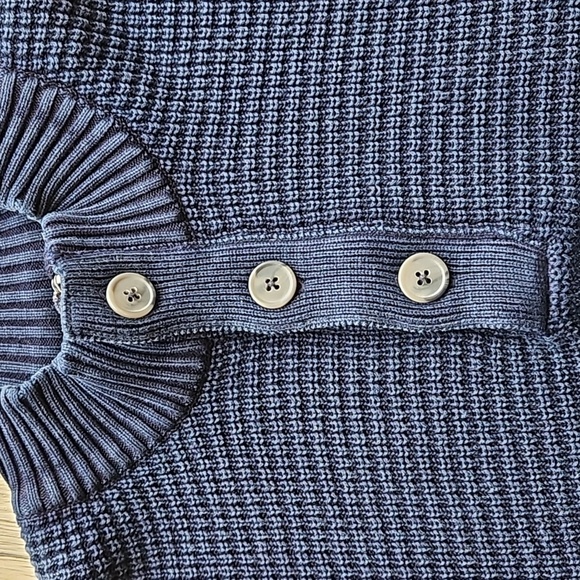 Magee 1866 Navy Blue Wahed Cotton Quarter Button Zip Pullover Sweater XXL NWOT - Picture 4 of 9